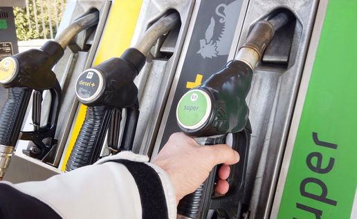 Petrol station in Spain displaying rising fuel prices