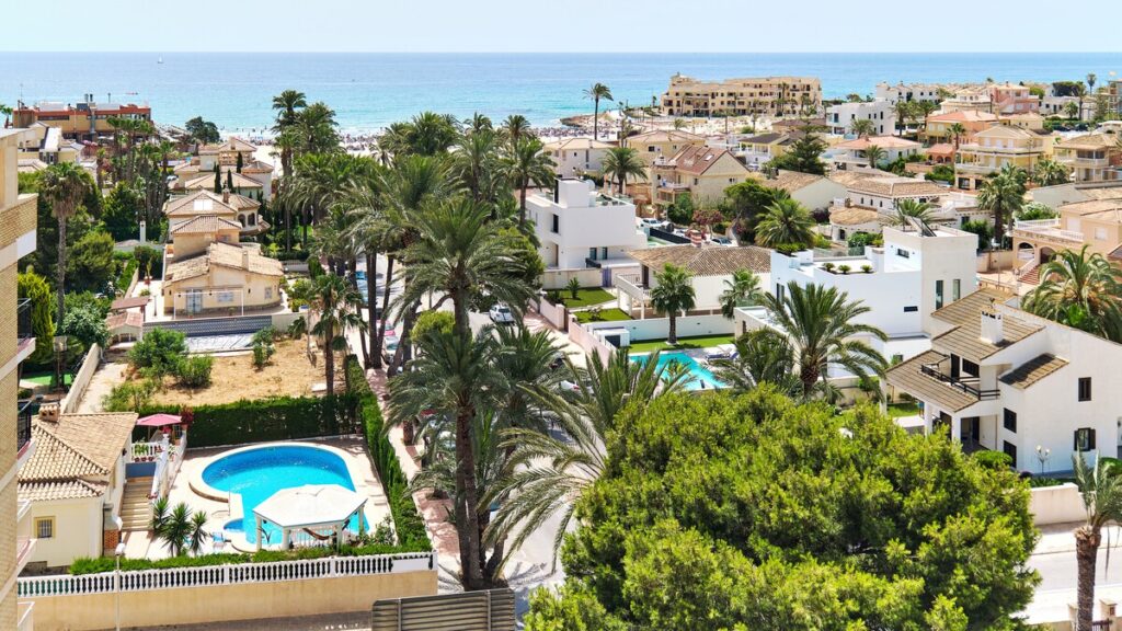 Coastline view in Costa Blanca South as beach season begins