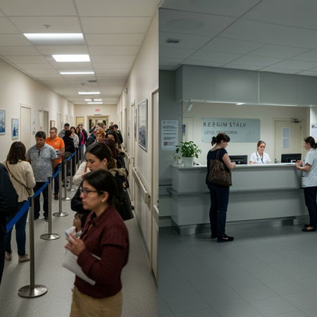 Patients in Spanish public health centre consultation room