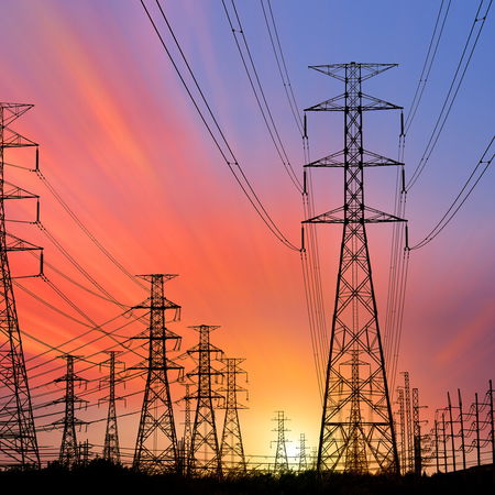 High-voltage electricity transmission lines in Europe as EU considers gas price cap to stabilise energy prices