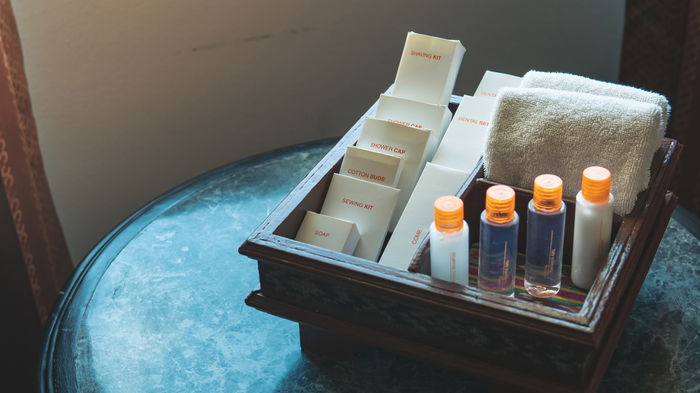 Hotel toiletries, a standard at any hotel.