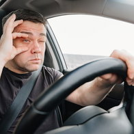 Driver falling asleep at the wheel
