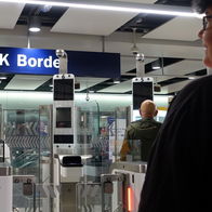 UK border in an airport