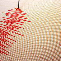 Seismograph picks up the ground shaking.
