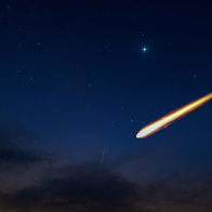 Asteroid lights up the night sky