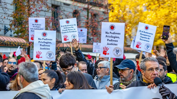 Self-employed workers protest in Spain