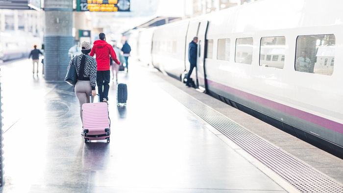 High-speed connection departing Madrid Atocha.