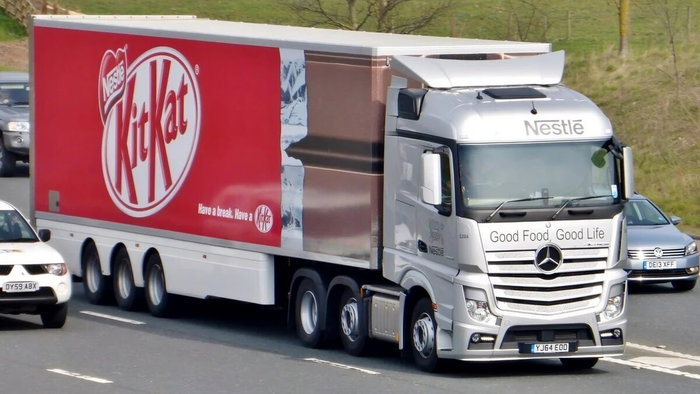 Nestle delivery lorry hijacked in Italy.