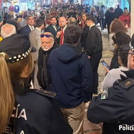 Marbella police officers on crowd control.