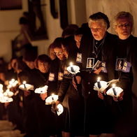 Nighttime procession in Frigiliana.