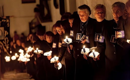 Nighttime procession in Frigiliana.
