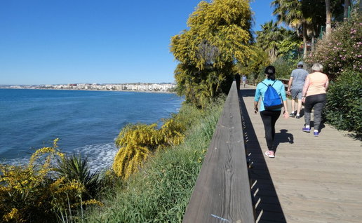 Walking all the way to Estepona.