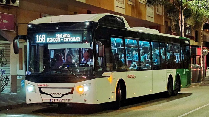 Bus from Rincon to Malaga centre.