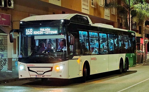Bus from Rincon to Malaga centre.