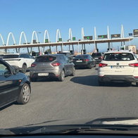 Approach to one of the tolls on the AP-7