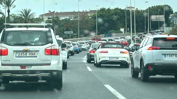 The A-7 Costa del Sol on a typical week day.