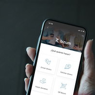 Smartphone showing Bizum app interface used for mobile payments in Spain