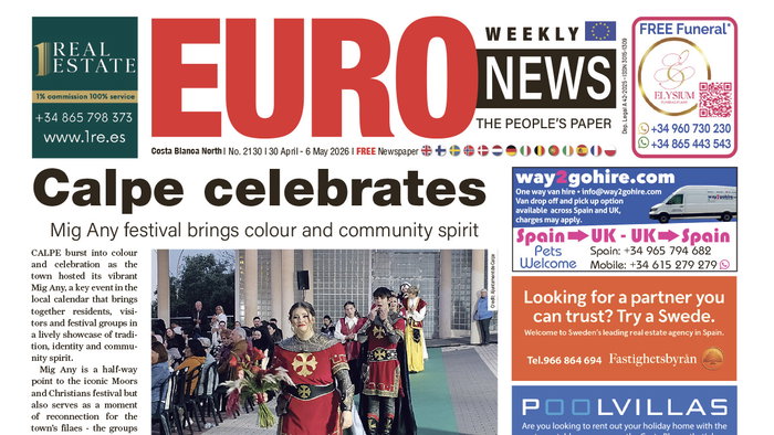 Costa Blanca North 30 April – 6 May 2026 Issue 2130