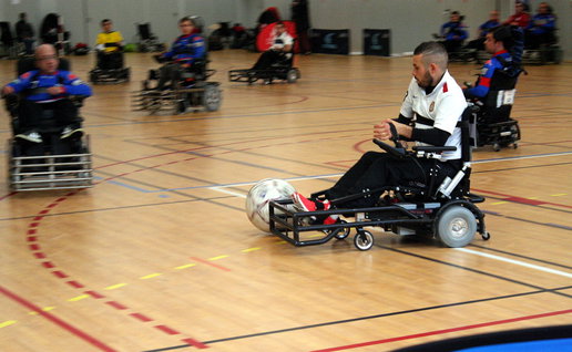 Wheelchair football.