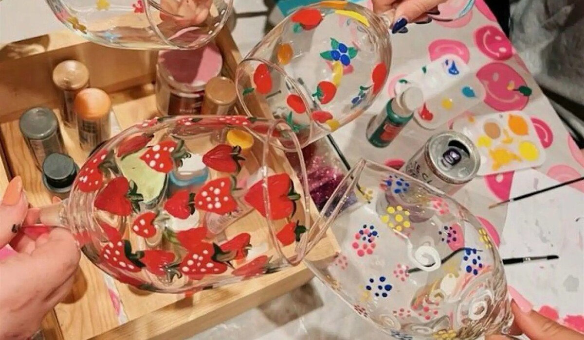 Cava And Creativity, Wine Glass Paint Party