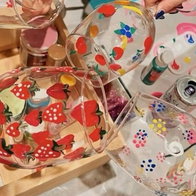 Glasses painted at the workshop