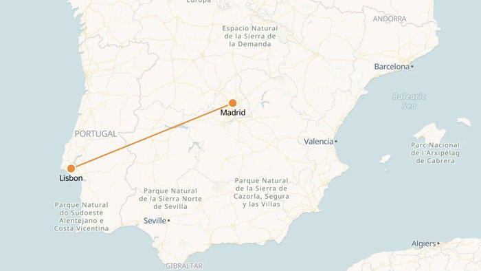 High speed train has been confirmed for journeys from Lisbon to Madrid