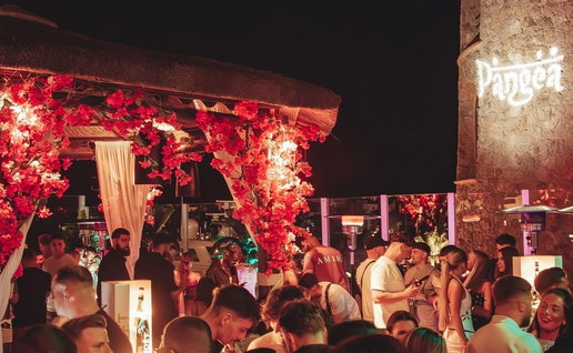 The crowds party at Pangea nightclub rooftop
