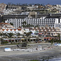Busy holiday resort Playa de las Americas