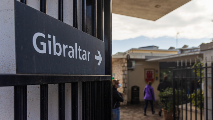 Boarder sign of Gibraltar