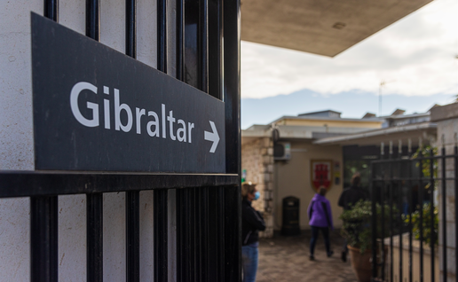 Boarder sign of Gibraltar