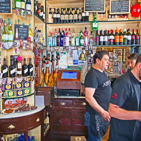 Men working in a bar