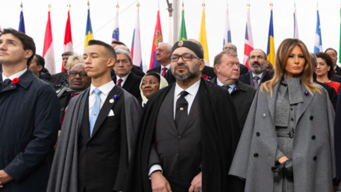 King Mohammed VI of Morocco with other members of state