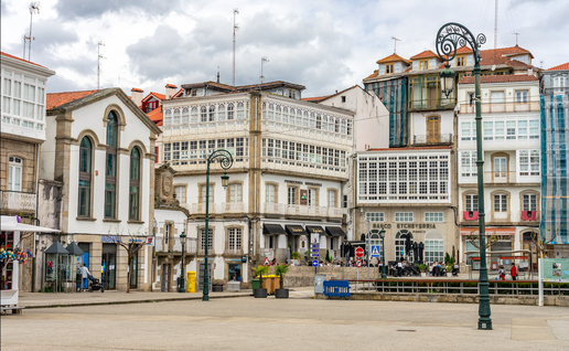 A Plaza in A Coruña, Spain