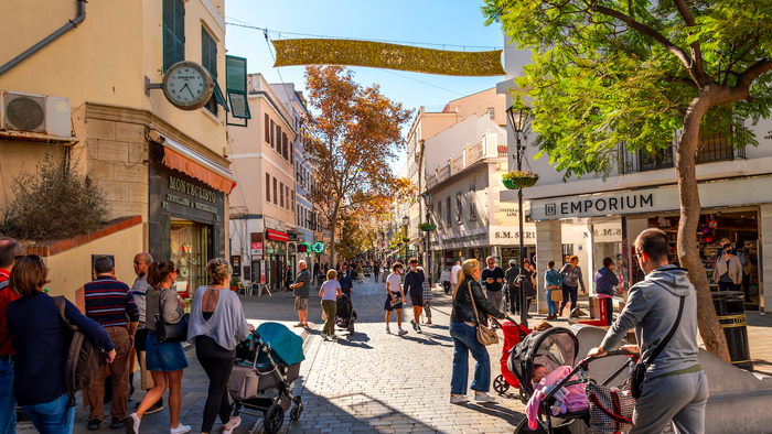 Main street in Gibraltar