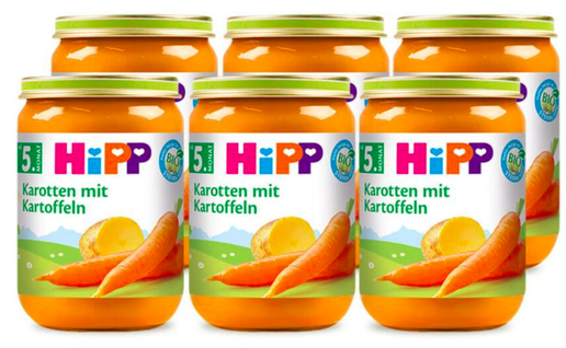 Hipp baby food jars
