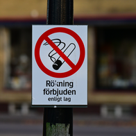 No smoking sign in Sweden