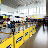 Checking point at an airport.