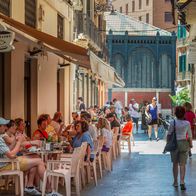 A Terrace in a street of Malaga