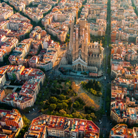 A birds eye view of Barcelona