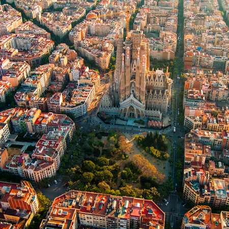 A birds eye view of Barcelona