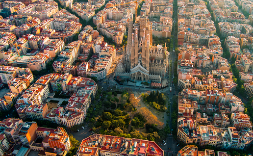 A birds eye view of Barcelona