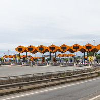 Spanish motorway toll booths on a major road as several toll routes remain free overnight in 2026
