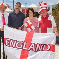 Residents enjoy celebrating St George's day in red and white