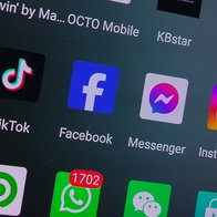 TikTok, Instagram, Facebook and messaging apps shown on smartphone screen