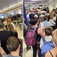 Delays at Milan Linate airport.