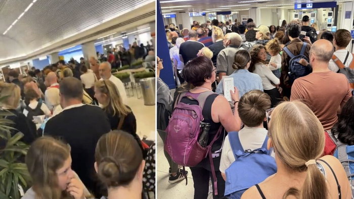 Delays at Milan Linate airport.