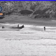 Video footage of clan making a landing.