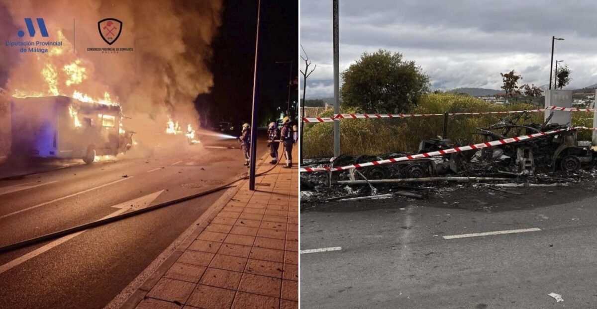 Two Motorhomes Destroyed In Late-night Estepona Inferno