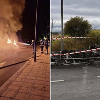 Motorhome blaze in Estepona.