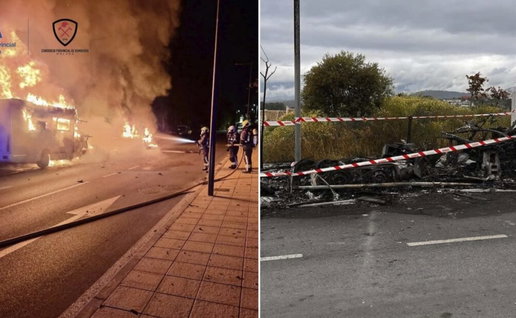 Motorhome blaze in Estepona.